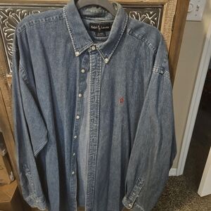 Ralph Lauren Denim Blue Cotton Shirt. 5 Star Condition